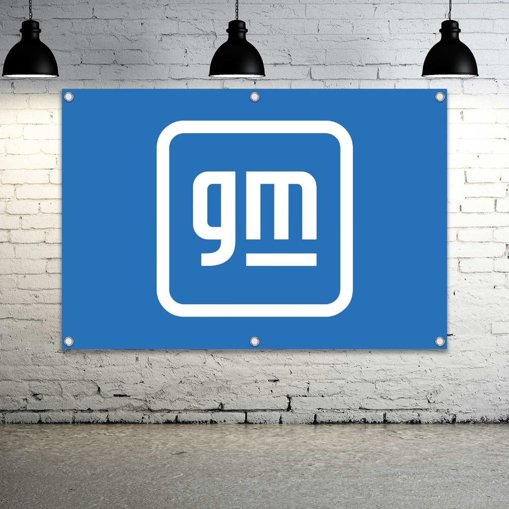 GM General Motors Logo Vinyl Banner 3ft. Sign Car Dealer Auto Dealership Display